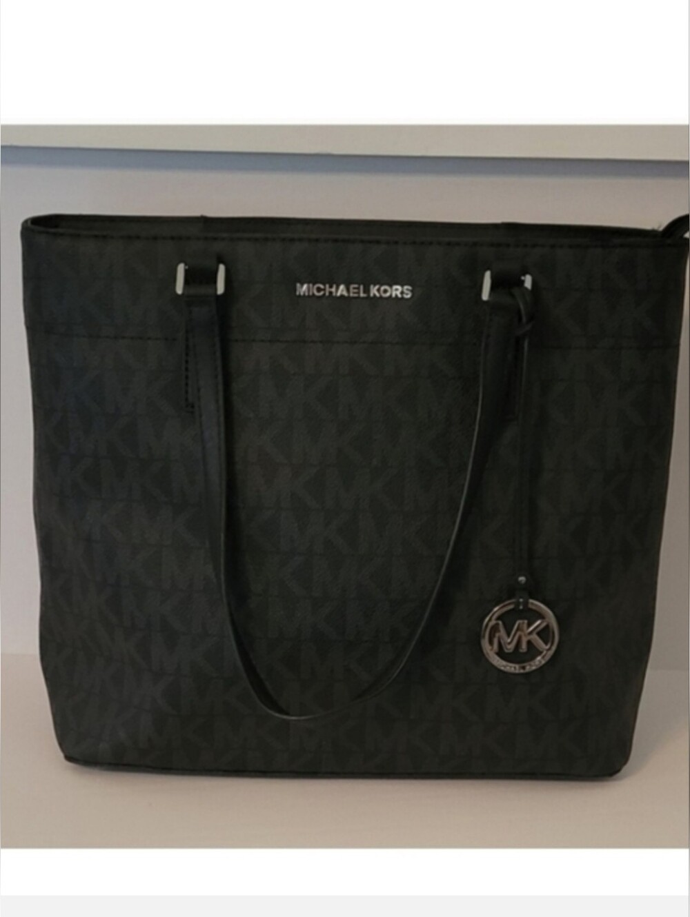 MICHAEL KORS Black Morgan Shoulder Bag Pocket Book Tote